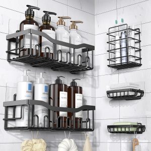 Adhesive Shower Caddy, 5 Pack Rustproof Stainless Steel